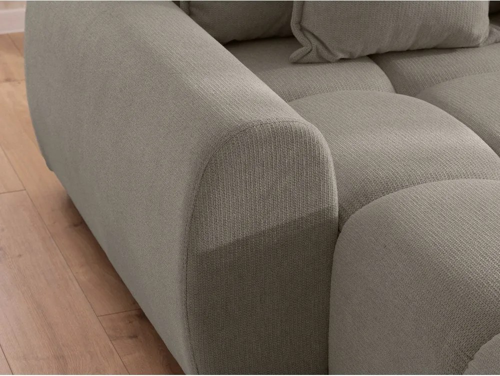 Taupe rohová pohovka (ľavý roh/s leňoškou) Albane – Ropez