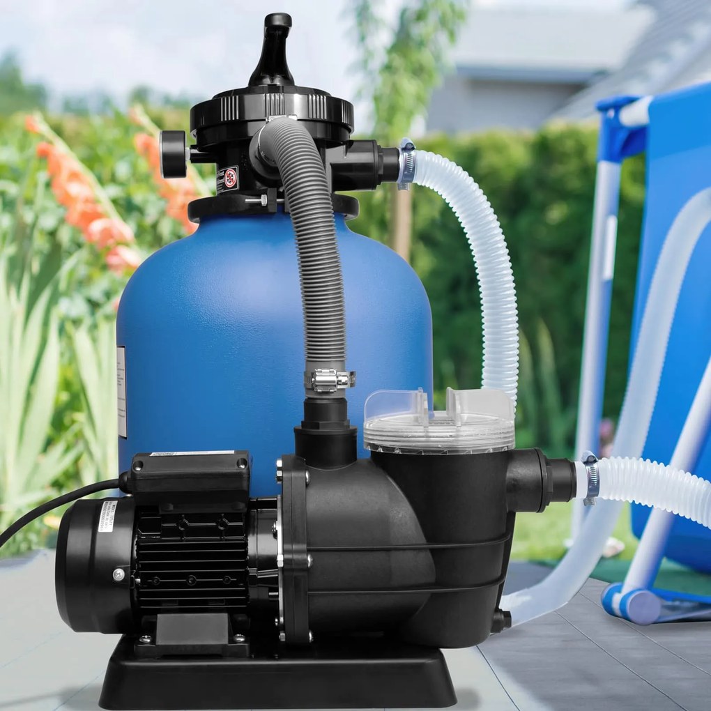 Piesková filtrácia k bazénu AQUA 9 960 l/h, modrá Monzana