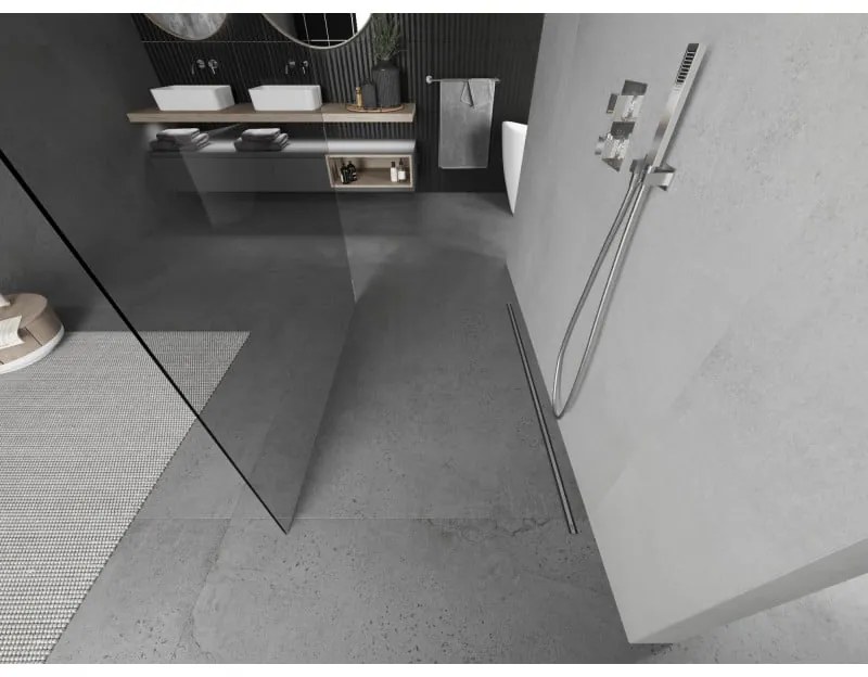 Mexen Kioto, sprchová zástena Walk-In 115 x 200 cm, 8mm číre sklo, chrómový profil, 800-115-002-01-00