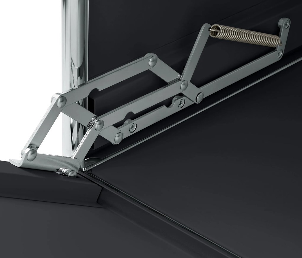 Kovový kontajner na kolieskach »CN3« s výklopnou doskou, čierny