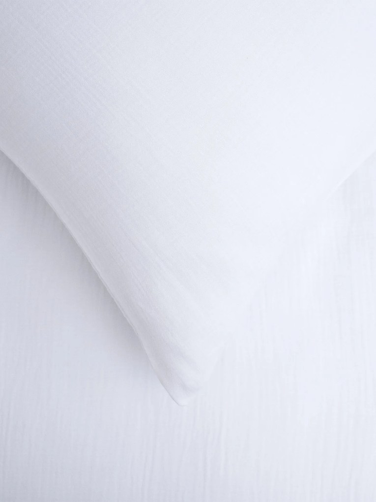 Mušelínová obliečka na vankúš 50 × 70 cm – Alexia biele