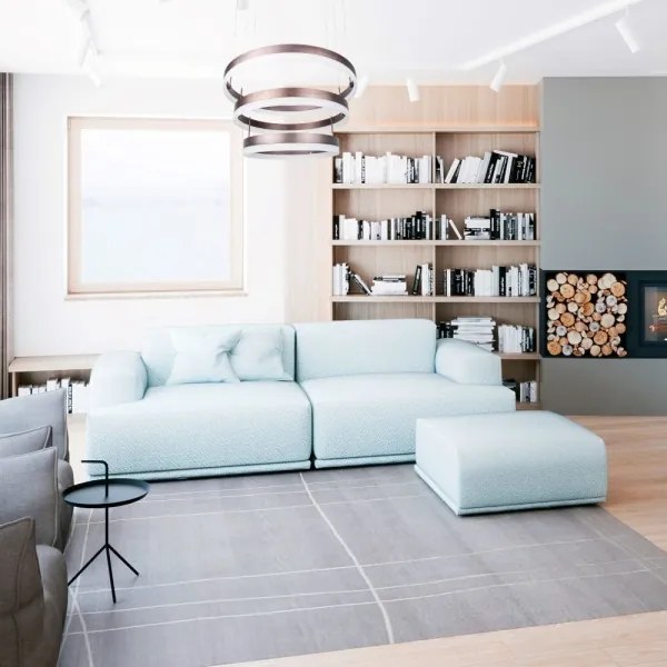 LED Stmievateľný luster na lanku LED/86W/230V 3000K hnedá