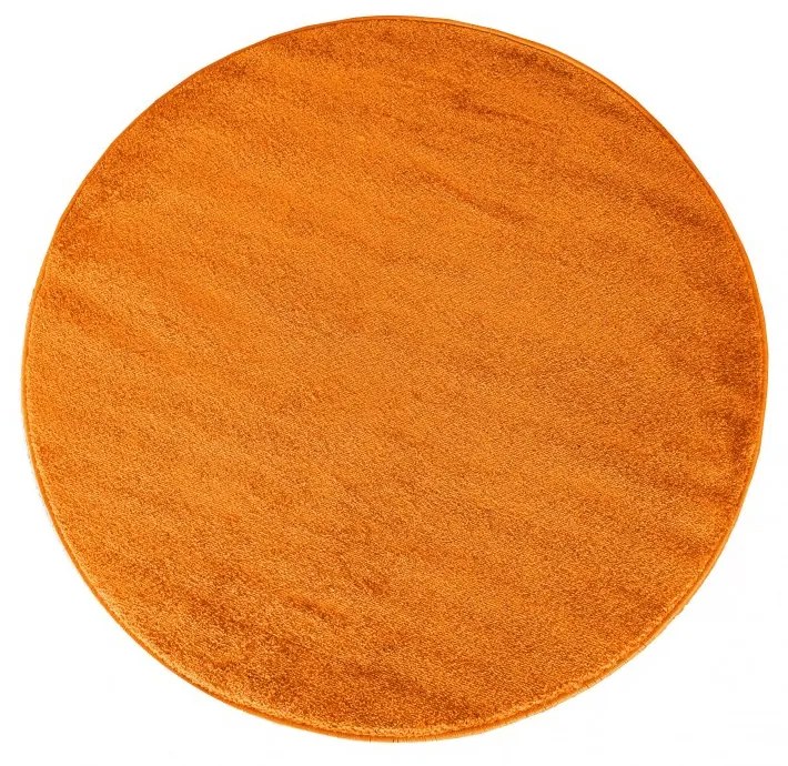 Okrúhly koberec oranžovej farby Šírka: 80 cm | Dĺžka: 80 cm