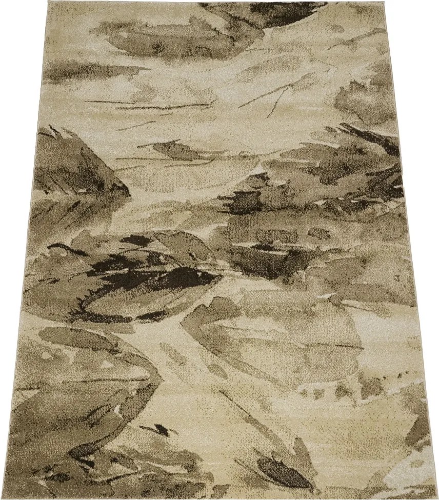 Koberec Wenus 7771 SAND – béžovo-hnedý obdĺžnikový koberec Rozmer: 80x150 cm