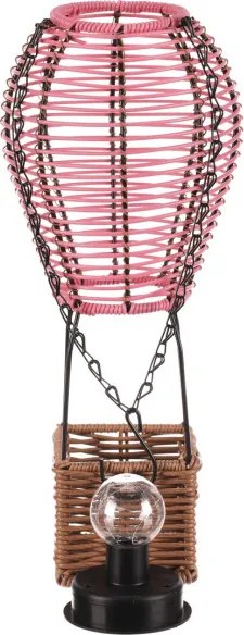 Solárny lampáš balón s LED osvetlením PLA113 PINK-S