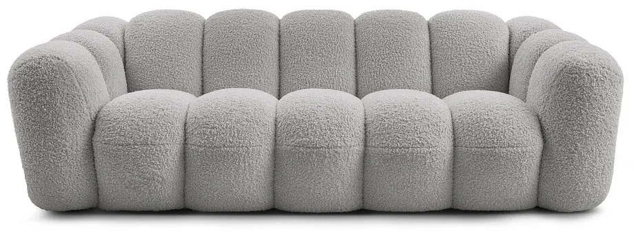 Svetlosivá pohovka z textílie buklé 232 cm Hippolyte – Bobochic Paris