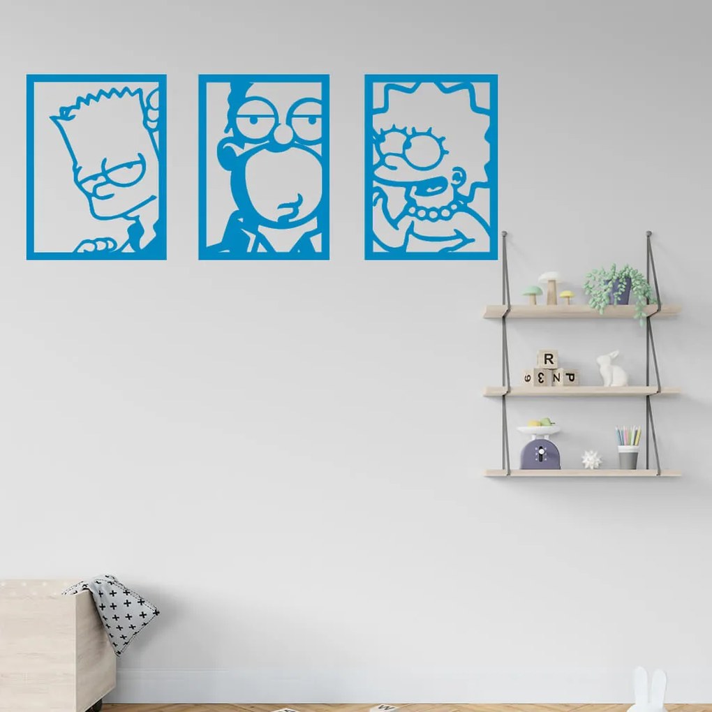 Veselá Stena Samolepka Bart Homer Lisa Simpsonovci Farba: oranžová, Veľkosť: 40 x 16 cm