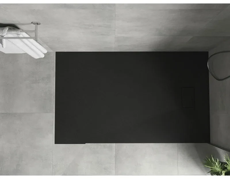 Mexen Hugo, SMC obdĺžniková sprchová vanička 150 x 70 cm, čierna matná, 42707015