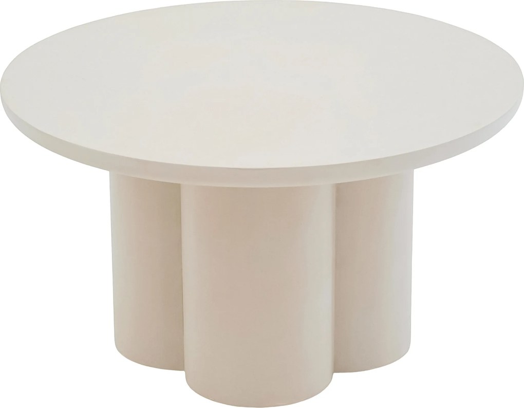 Okrúhly konferenčný stolík Cylindus 80 cm - béžový