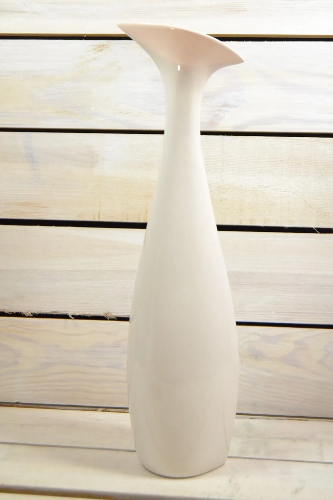 Keramická váza - biela (v. 41,5 cm)