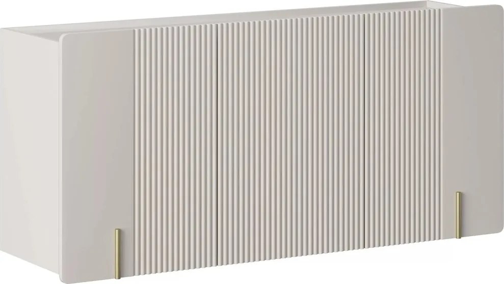 Závesná komoda Malmi 150 cm trojdverová - kašmír / zlatá