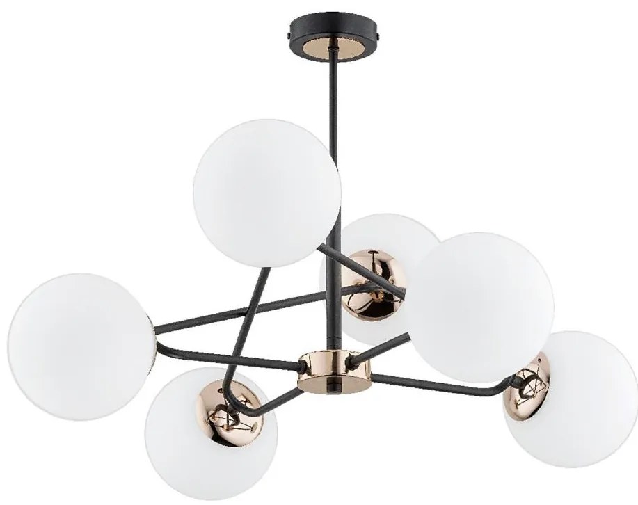 Luster na tyči SAGITO 6xE14/10W/230V zlatá