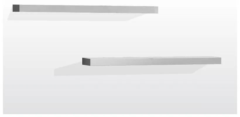 Biela nástenná polica Vipack Lara