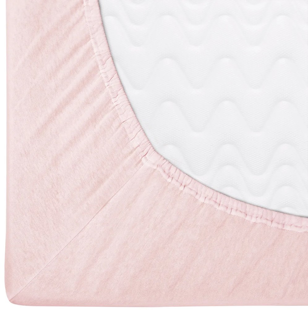 DETSKÉ JERSEY PRESTIERADLO 006 70X140 CM SVETLORUŽOVÉ