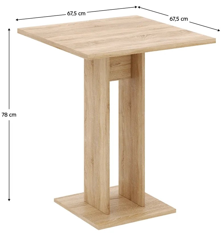 Jedálenský stôl Everet 67,5 - dub sonoma