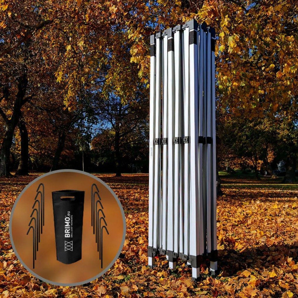 BRIMO Nožnicový Stan 3x6 m ALU bez Stien - Hliníkový Rám, Vodotesný - bez stien - Zelená 39