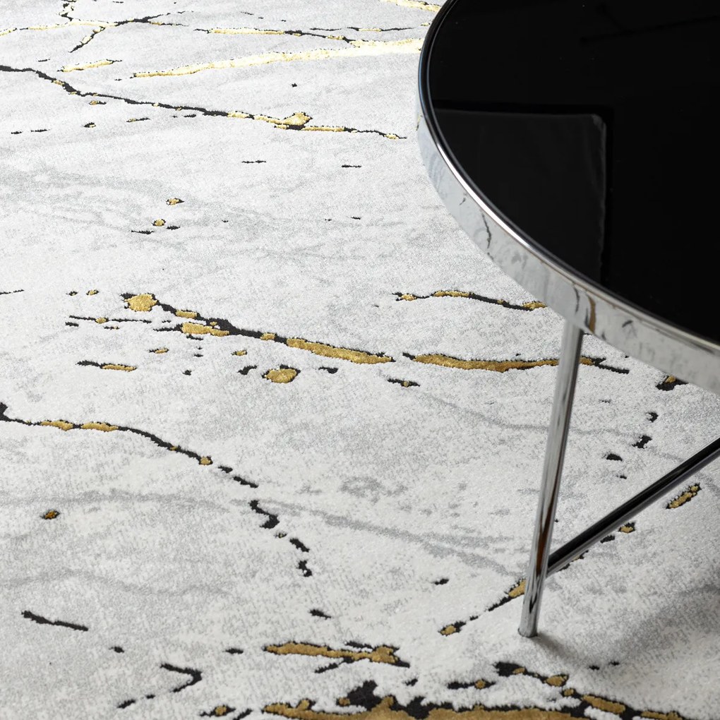 Dywany Łuszczów, Kusový koberec Allure 1963 white/gold, 280x370, biela, kancelária