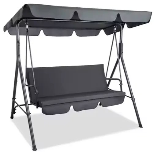 Lean Záhradná hojdačka sivá – 250kg, 2 vankúše