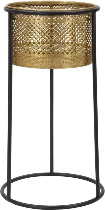 Stojan na kvety Simply 50 cm čierno-zlatý