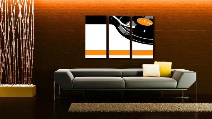 Ručne maľovaný POP Art obraz DJ 3 dielny  dj5