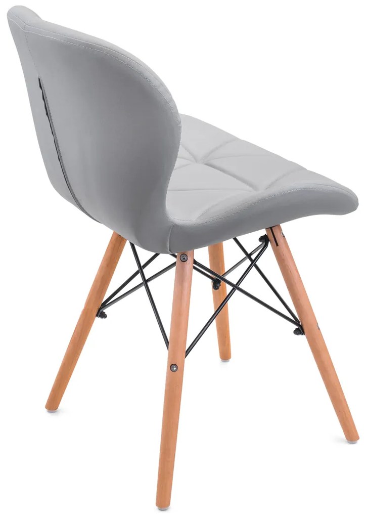 Bestent Jedálenské stoličky 4ks kožené Light Grey