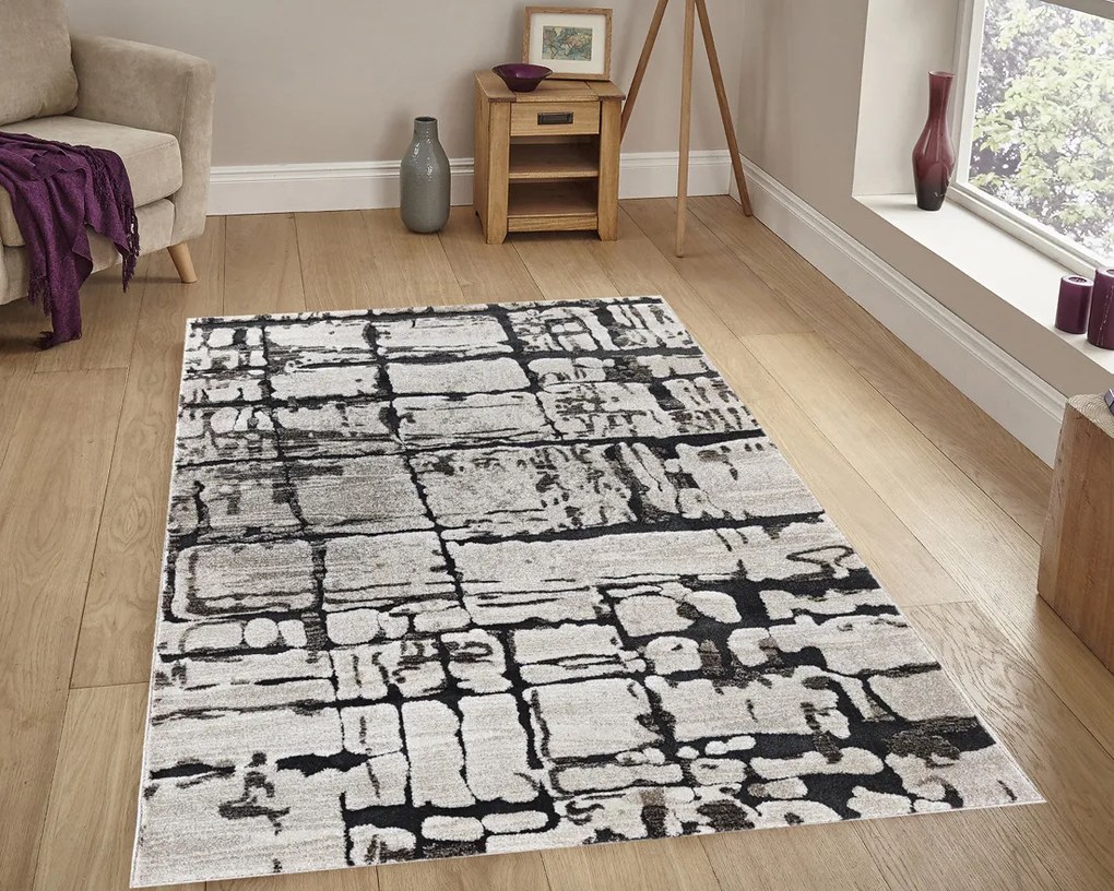 Koberec Miami 128 béžový – obdĺžnikový so vzorom Rozmer: 120x180 cm