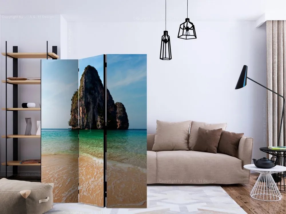 Artgeist Paraván - Rock formation by shoreline, Andaman Sea, Thailand [Room Dividers]