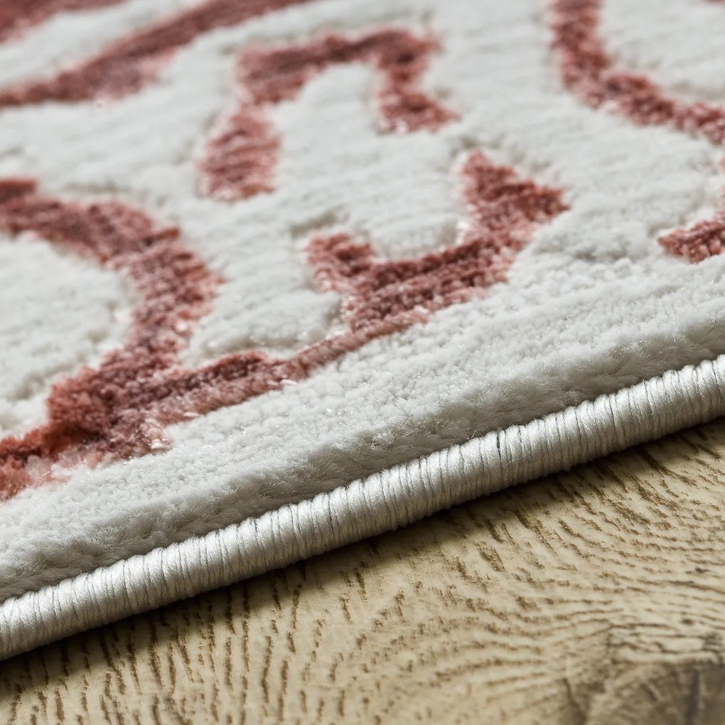 Dywany Łuszczów, Kusový koberec Allure 1961 white/pink, 180x270, ružová, kancelária