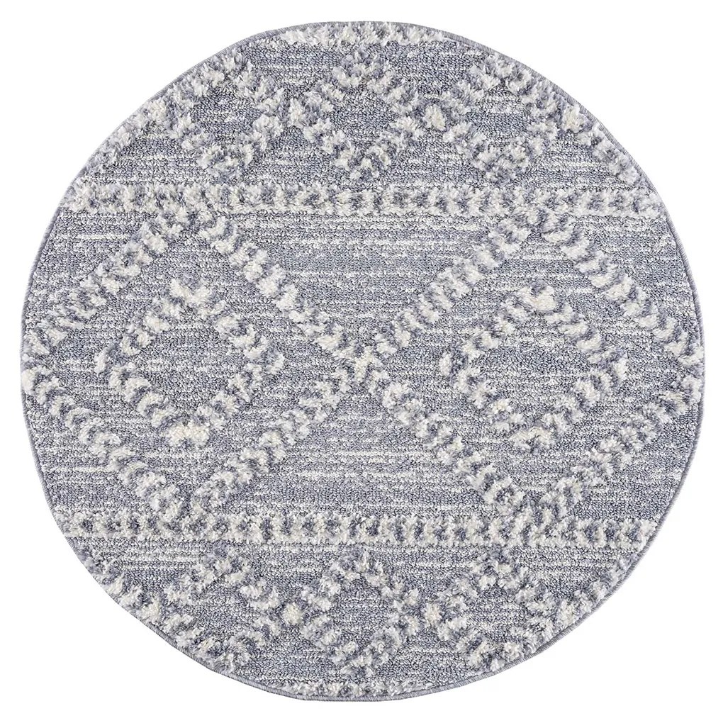 Dekorstudio Moderný okrúhly koberec FOCUS 3022 sivý Priemer koberca: 160cm