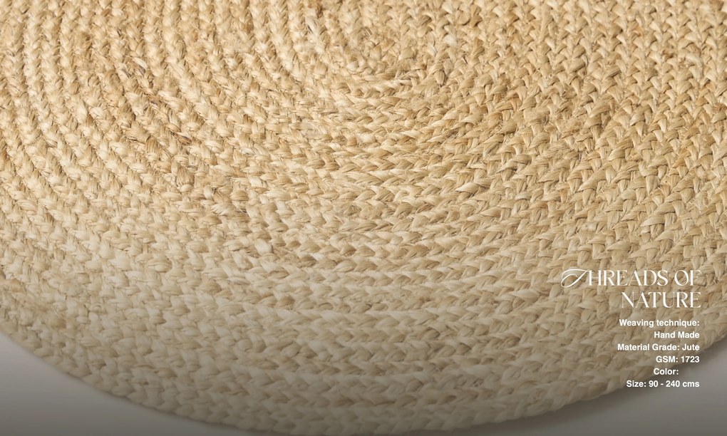 Ručne viazaná rohožka Koa J 43 Natural, 50x80, béžová, chodba / predsieň, Diamond Carpets India