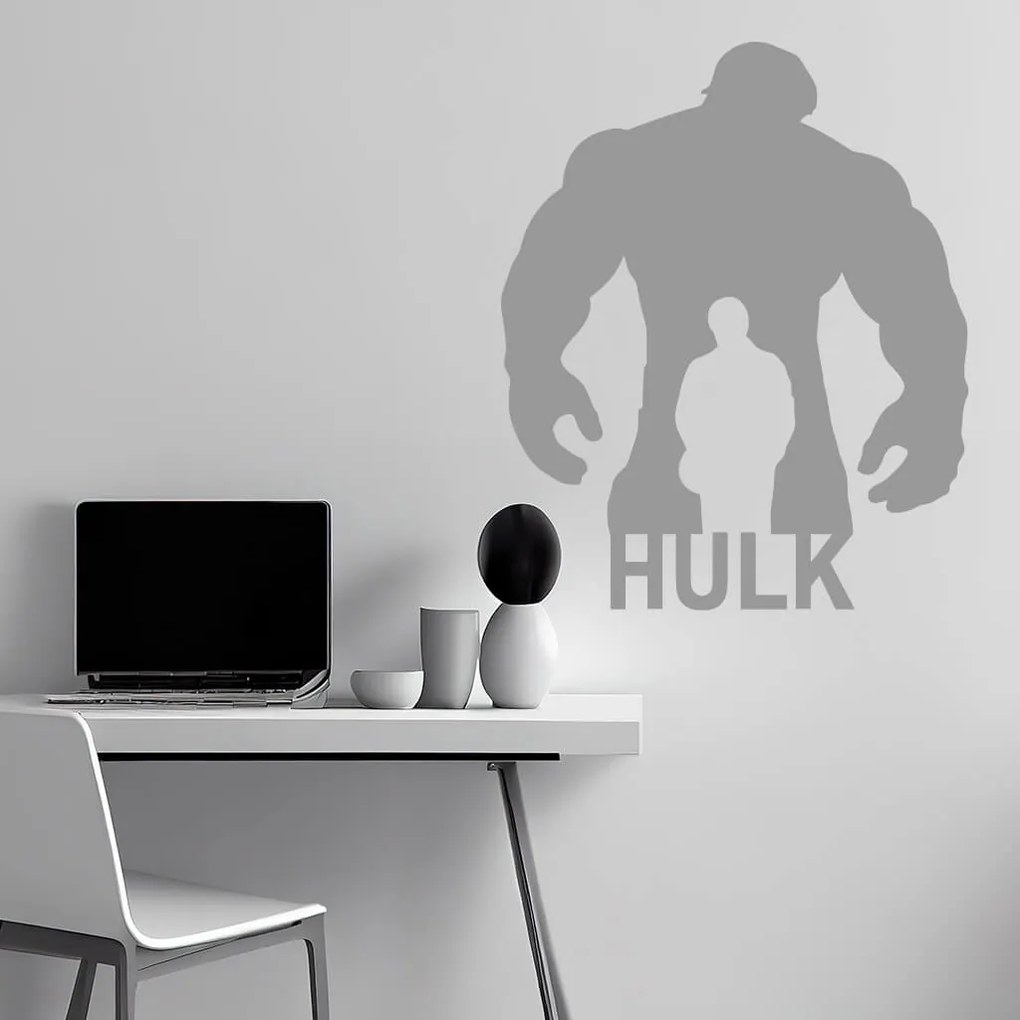 Veselá Stena Samolepka Hulk silueta Farba: černá, Veľkosť: 60 x 73 cm