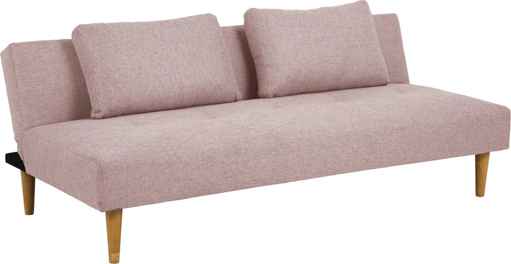 Dizajnová rozkladacia sedačka Amya 180 cm ružová - dub
