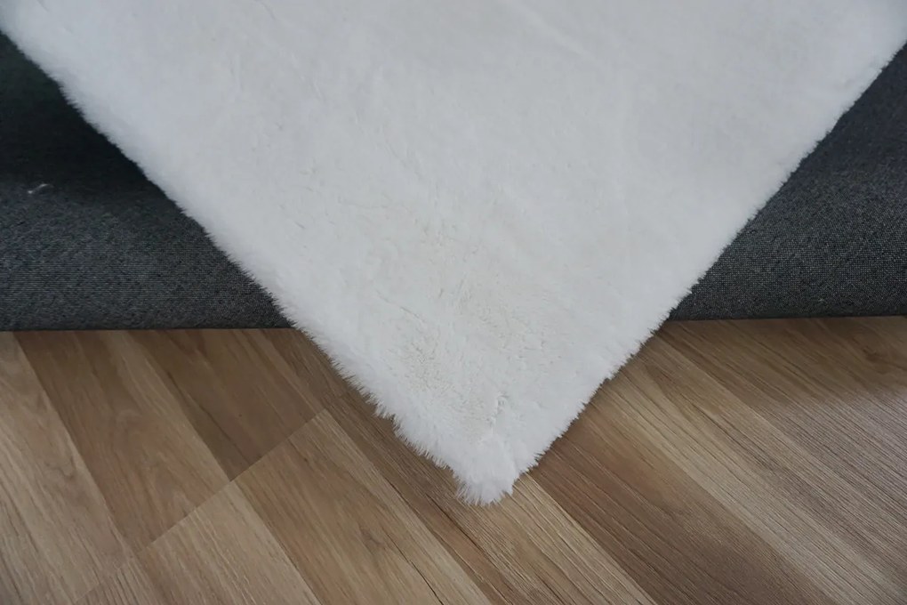 Koberec Cozy 1453 biely obdĺžnikový – polyester 16 mm vlas Rozmer: 140x200 cm