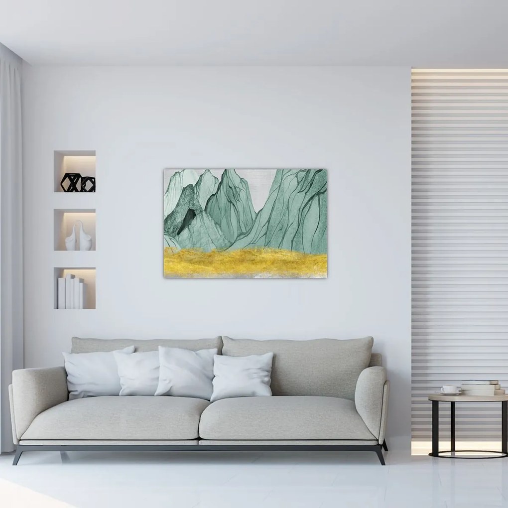Obraz - Smaragdové hory N⁰1 (90x60 cm)