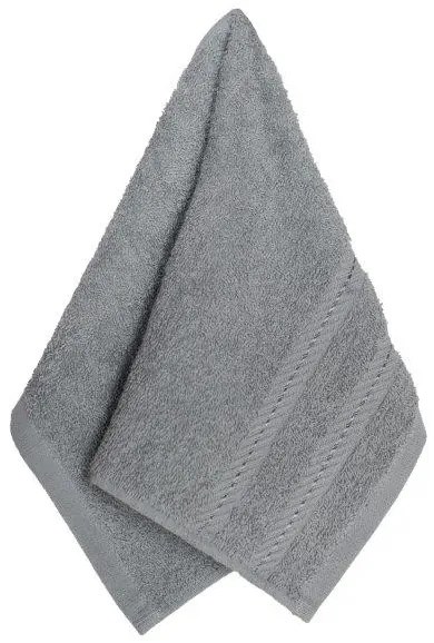 Bavlnený froté uterák EVA 30x50 cm sivý