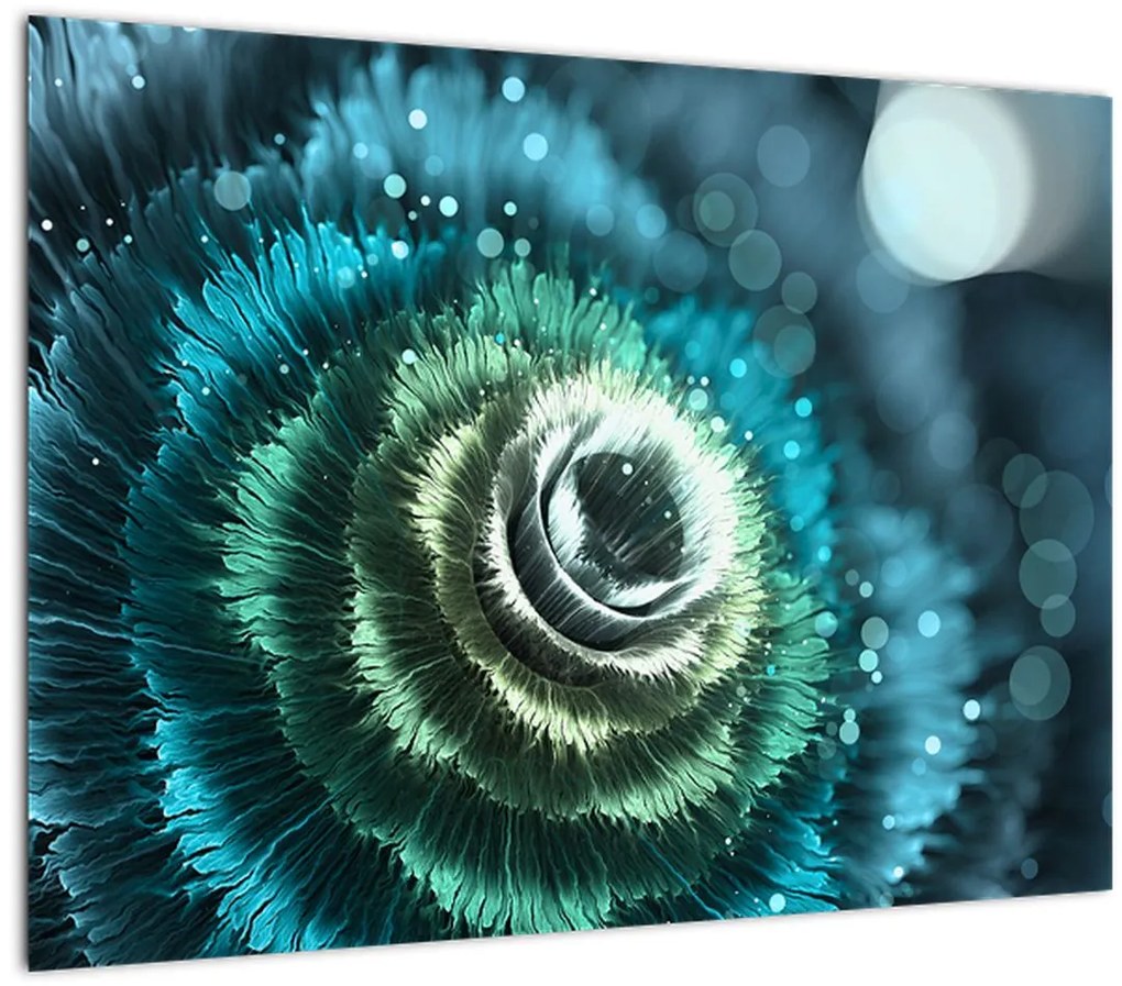 Sklenený obraz - Kvet v detaile (70x50 cm)