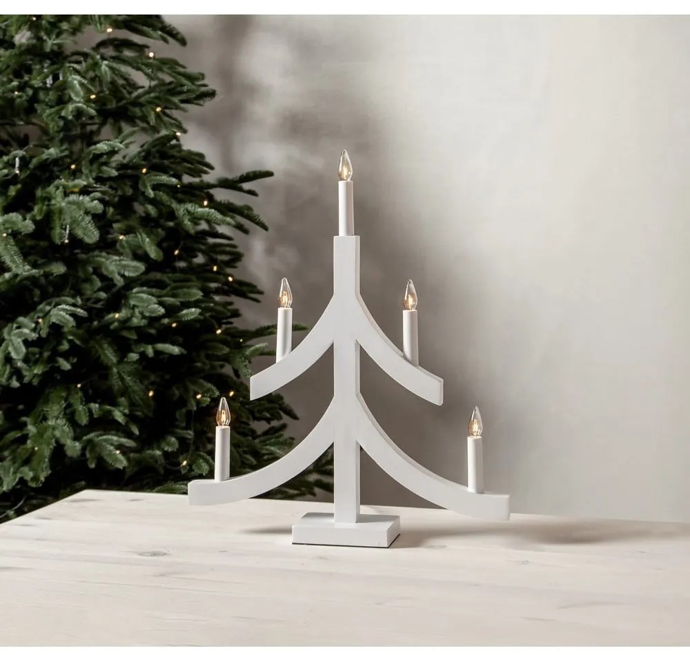 Biela vianočná svetelná dekorácia Pagod – Star Trading