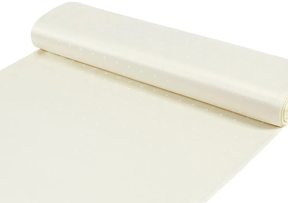 Biante Teflónový oválny obrus TF-017 Obdĺžničky - lesklý smotanový 50x100 cm