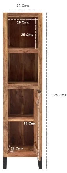 furniture-nabytek.cz - Koupelnová vysoká skříňka Sydney tmavá