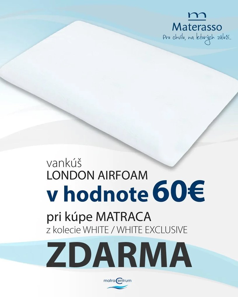 Materasso Penový matrac White Camilia 1 + 1, 160 x 200 cm