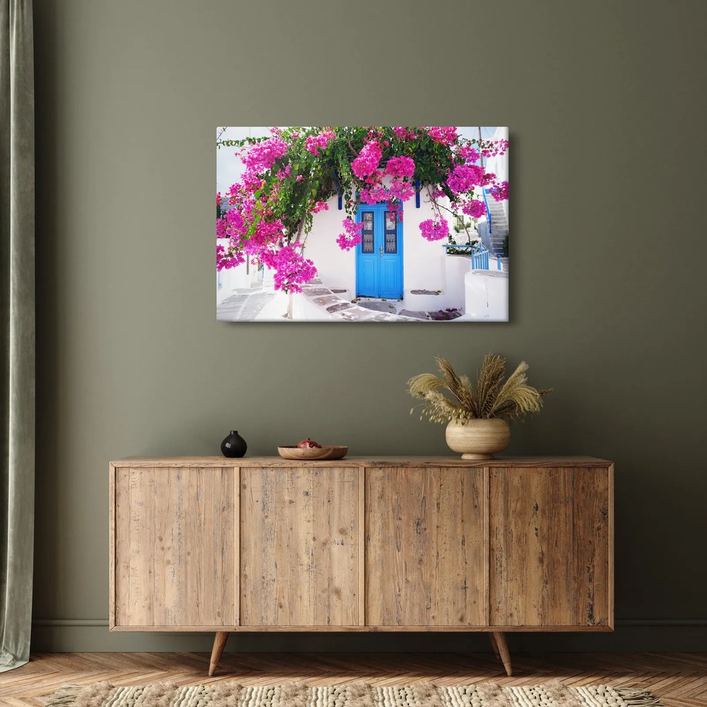 Obraz - Tradičný grécky dom (90x60 cm)