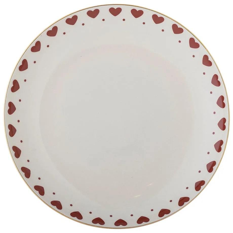 Biely tanier s vianočným motívom z kameniny ø 26,5 cm Jolly – Bloomingville