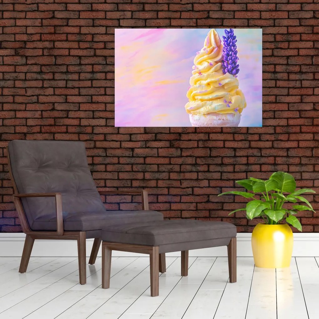 Obraz - Zmrzlina s levanduľou (90x60 cm)