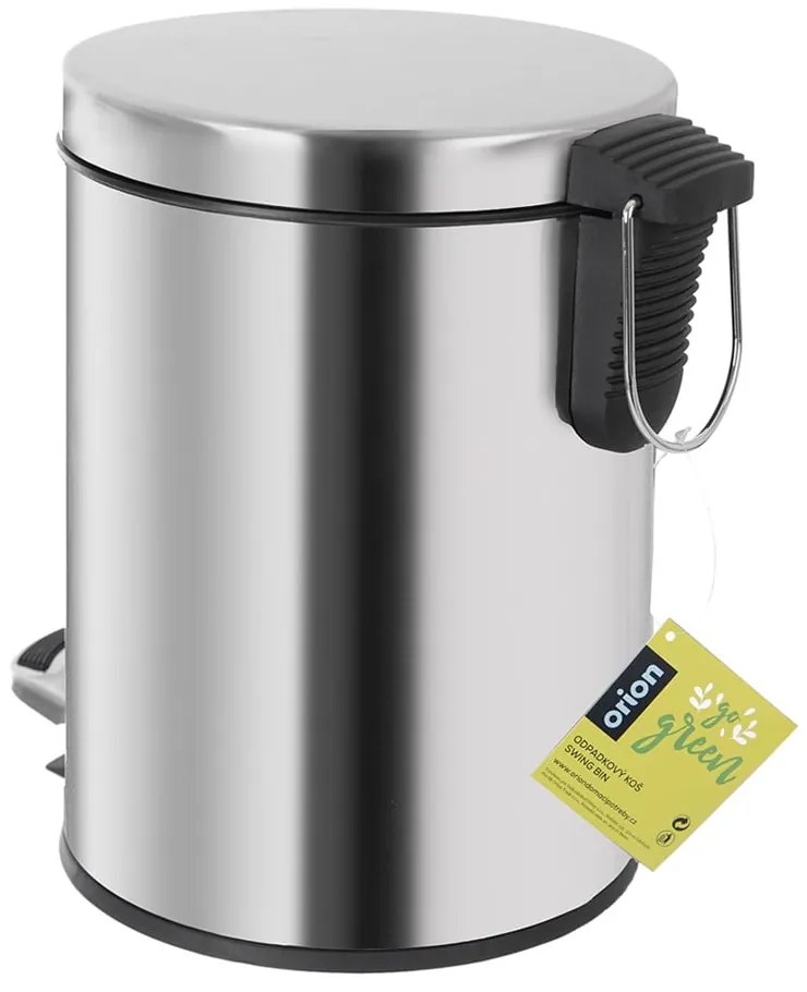 Nášľapný odpadkový kôš z nehrdzavejúcej ocele v lesklo striebornej farbe 3 l – Orion