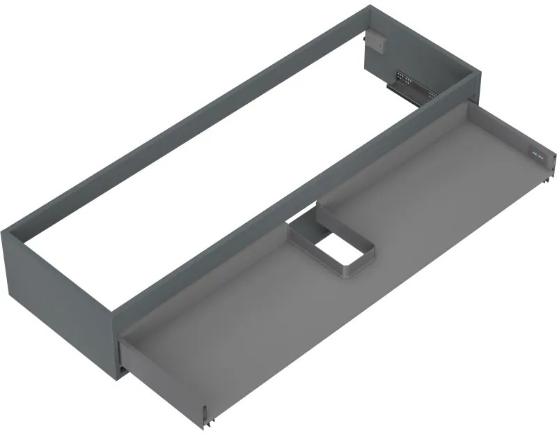 Mexen Box-A, závesná skrinka, 140 cm, 1 zásuvka, grafitová matná, 91AX0-1400-235-1-66