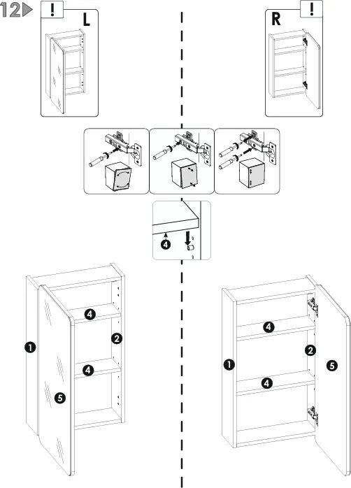 Kúpeľňová skrinka so zrkadlom Aruba 842 1D dub craft zlatý