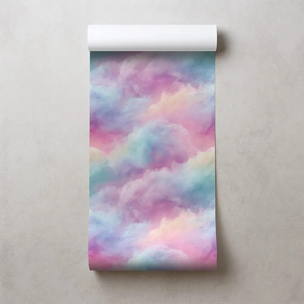 Tapeta pastelové dúhové oblaky