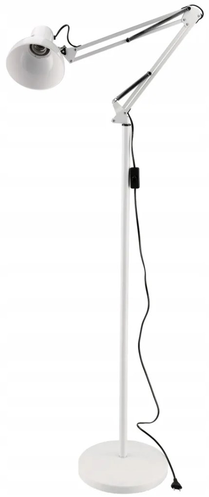 BERGE LED stojacia lampa 1xE27 185cm biela