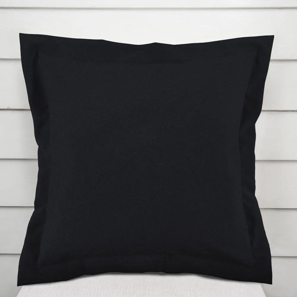 Biante Dekoračná obliečka na vankúš s lemom BKS-410 Čierna 50 x 50 cm
