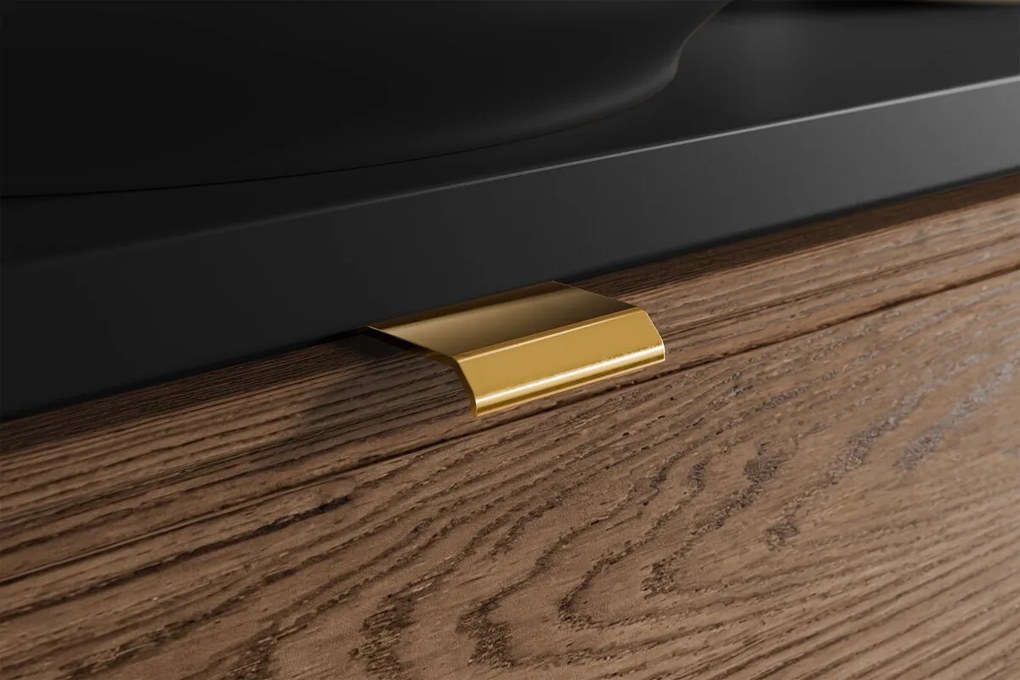 Umývadlová skrinka Talia Casella 80 cm čierna mat/dub casella